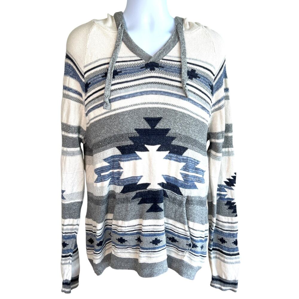 American Eagle‎ Mens Aztec Pullover Sweater Hoodie Size Extra Large Preppy
